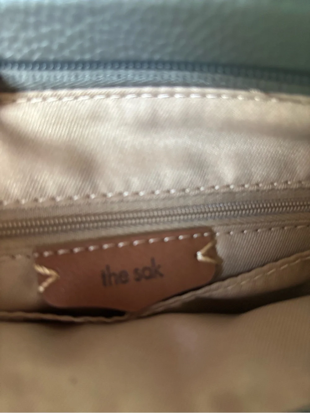THE SAK Charcoal Pebbled Leather Hobo Shoulder Bag EUC